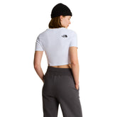 T-Shirt Donna The North Face Crop Bianco Nero | NonSoloSport