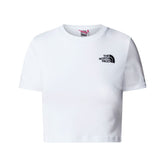 T-Shirt Donna The North Face Crop Bianco Nero | NonSoloSport