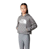 Felpa Bambino The North Face French Terry Cappuccio Drew Peak Aop Bianco Nero | NonSoloSport
