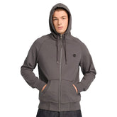 Felpa Uomo Timberland Exeter River Zip Grigio Scuro | NonSoloSport