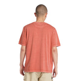 T-Shirt Uomo Timberland Dye Small Logo Embro Arancione | NonSoloSport