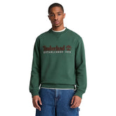 Felpa Uomo Timberland Logo Established 1973 Verde | NonSoloSport