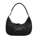 Borsa Tommy Jeans Logo Metallo Nero | NonSoloSport