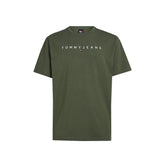 T-Shirt Uomo Tommy Jeans Linear Logo Verde | NonSoloSport