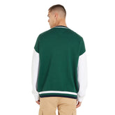 Cardigan Uomo Tommy Jeans Colourblock Varsity Verde | NonSoloSport