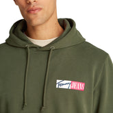 Felpa Uomo Tommy Jeans Logo Verde | NonSoloSport