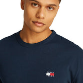 T-Shirt Uomo Tommy Jeans Regular Badge Cotone Navy Blu | NonSoloSport