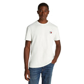T-Shirt Uomo Tommy Jeans Distintivo Bianco | NonSoloSport