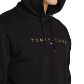 Felpa Uomo Tommy Jeans Linear Gold Blu | NonSoloSport
