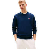 Felpa Uomo Tommy Jeans Badge Blu | NonSoloSport
