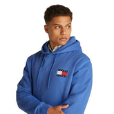 Felpa Uomo Tommy Jeans French Terry Essential Flag Blu | NonSoloSport