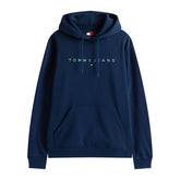 Felpa Uomo Tommy Jeans Linear Logo Blu | NonSoloSport