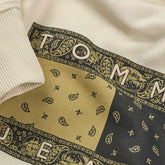 Felpa Uomo Tommy Jeans French Terry Paisley Flag Sabbia | NonSoloSport