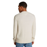 Cardigan Uomo Tommy Jeans Logo Bianco Gesso | NonSoloSport