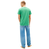 T-Shirt Uomo Tommy Jeans Linear Logo Verde | NonSoloSport