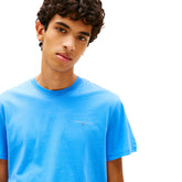 T-Shirt Uomo Tommy Jeans Linear Logo Azzurro | NonSoloSport