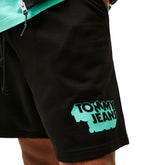 Shorts Jogger Uomo Tommy Jeans Relaxed Fit Logo Nero | NonSoloSport