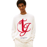 Maglione Uomo Tommy Jeans Monogram Bianco Rosso | NonSoloSport