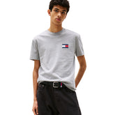 T-Shirt Uomo Tommy Jeans Flag Grigio | NonSoloSport