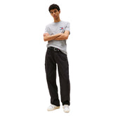 T-Shirt Uomo Tommy Jeans Flag Grigio | NonSoloSport