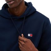 Felpa Uomo Tommy Jeans Logo Badge Blu | NonSoloSport