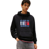 Felpa Uomo Tommy Jeans Logo Bandiera Nero | NonSoloSport