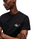 T-Shirt Uomo Tommy Jeans Logo Signature Nero | NonSoloSport