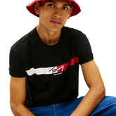T-Shirt Uomo Tommy Jeans Signature Logo Nero | NonSoloSport