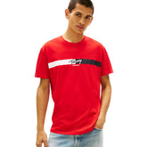 T-Shirt Uomo Tommy Jeans Signature Logo Rosso | NonSoloSport