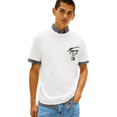 T-Shirt Uomo Tommy Jeans Signature Back Logo Bianco | NonSoloSport