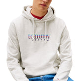Felpa Uomo Tommy Jeans Logo Grigio | NonSoloSport