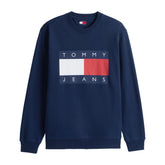 Felpa Uomo Tommy Jeans Big Flag Blu | NonSoloSport