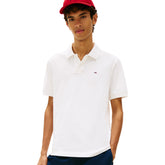 Polo Uomo Tommy Jeans Flag Bianco | NonSoloSport