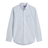 Camicia Uomo Tommy Jeans Stripe Oxford Bianco Azzurro | NonSoloSport