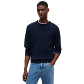 Pullover Uomo Tommy Jeans Flag Slim Fit Blu | NonSoloSport