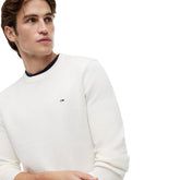 Maglione Uomo Tommy Jeans Light Slim Logo Extended Bianco | NonSoloSport