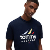 T-Shirt Uomo Tommy Jeans Regular Sailing Blu | NonSoloSport