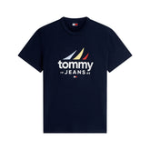T-Shirt Uomo Tommy Jeans Regular Sailing Blu | NonSoloSport