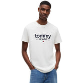 T-Shirt Uomo Tommy Jeans Slim Graphic Bianco | NonSoloSport