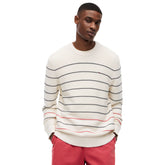 Pullover Uomo Tommy Jeans Flag Slim Fit Bianco | NonSoloSport