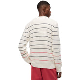 Pullover Uomo Tommy Jeans Flag Slim Fit Bianco | NonSoloSport