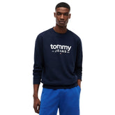 Felpa Uomo Tommy Jeans Graphic Crewneck Nero | NonSoloSport