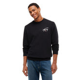 Felpa Uomo Tommy Jeans Entry Signature Nero | NonSoloSport