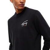 Felpa Uomo Tommy Jeans Entry Signature Nero | NonSoloSport