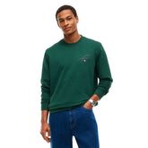 Felpa Uomo Tommy Jeans Entry Signature Verde | NonSoloSport