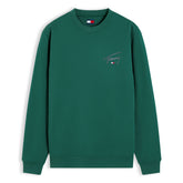 Felpa Uomo Tommy Jeans Entry Signature Verde | NonSoloSport
