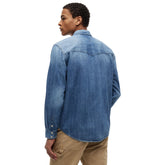 Camicia Uomo Tommy Jeans Regular Denim Western Blu | NonSoloSport