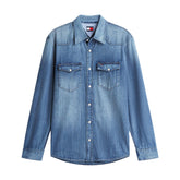 Camicia Uomo Tommy Jeans Regular Denim Western Blu | NonSoloSport
