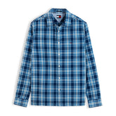 Camicia Uomo Tommy Jeans Dobby Check Blu Azzurro | NonSoloSport