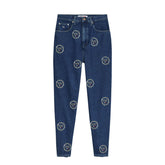 Tommy Jeans Pantalone Denim Mom Loghi L32 Donna Blu | NonSoloSport